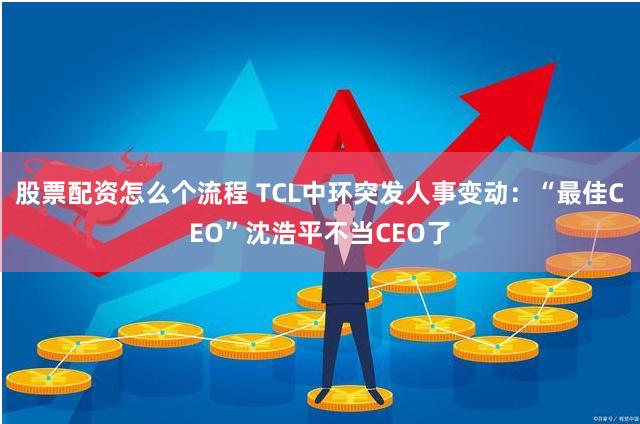 股票配资怎么个流程 TCL中环突发人事变动：“最佳CEO”沈浩平不当CEO了