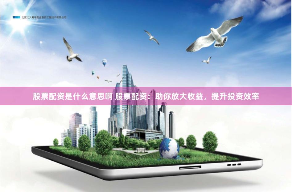股票配资是什么意思啊 股票配资：助你放大收益，提升投资效率